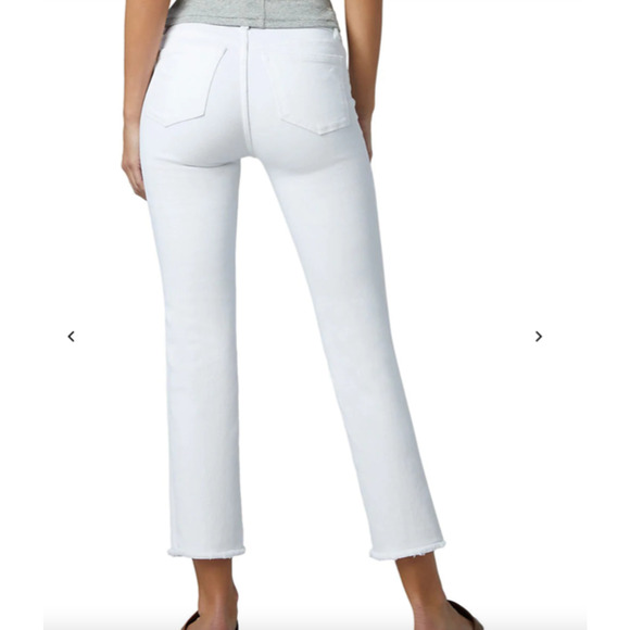 DL1961 Denim Mara Straight Mid Rise Instasculpt Ankle in white Milk, size 27 - Picture 9 of 15